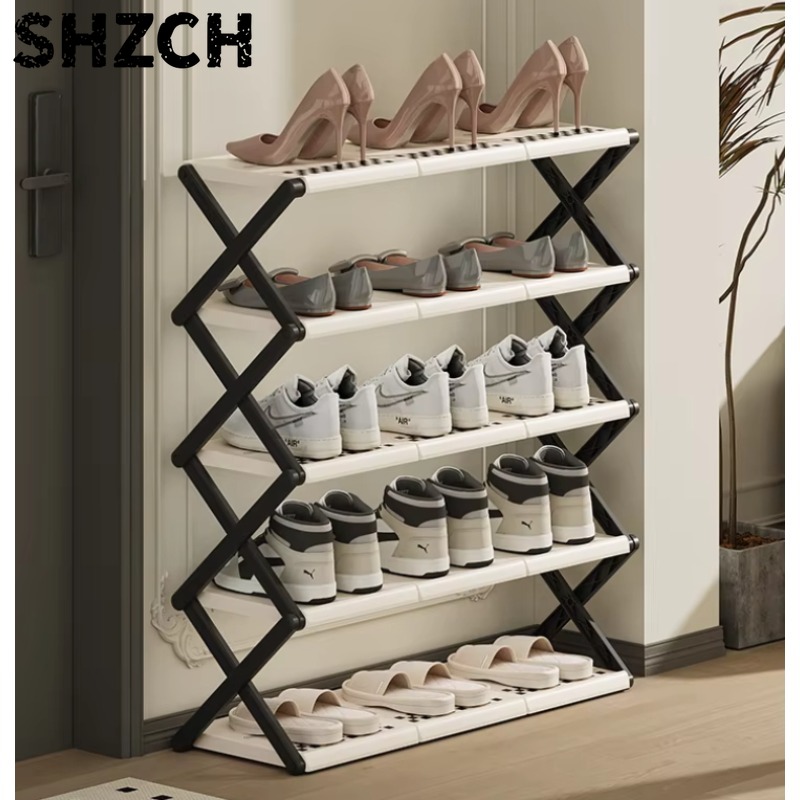 Muji Home Storage - ชั้นวางรองเท้าพับได้ MUJIE จากญี่ปุ่น ทนทาน จัดเก็บรองเท้าได้หลายชั้น ดีไซน์กะทัดรัดสำหรับใช้ในบ้าน